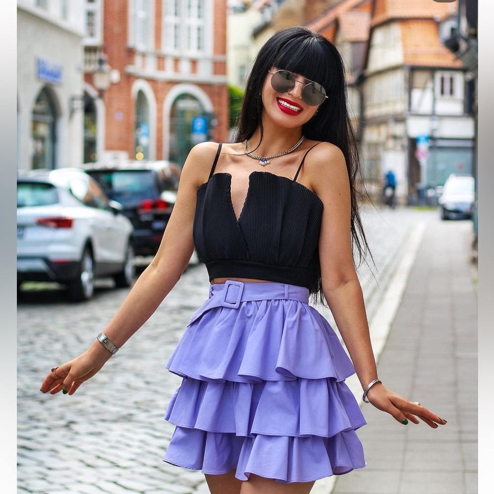 Zara Bloggers Fav Draped Crop Top, Size S